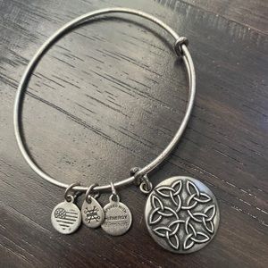 Alex & Ani Endless Knot Bangle - Silver